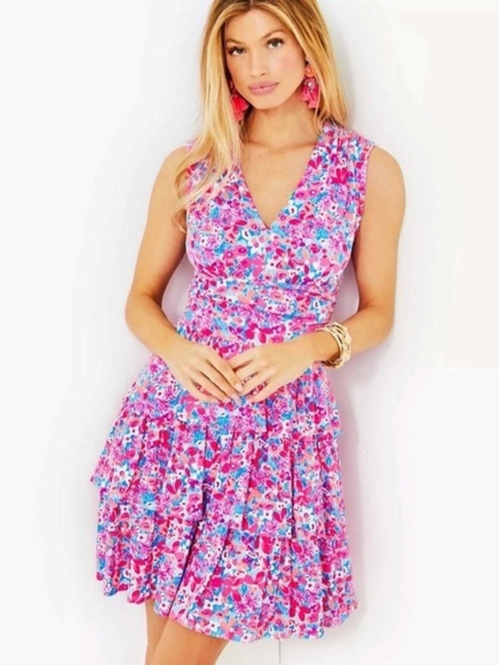 Title: Lilly Pulitzer Faye Dress Aura Pink Baby Bloomer Size S